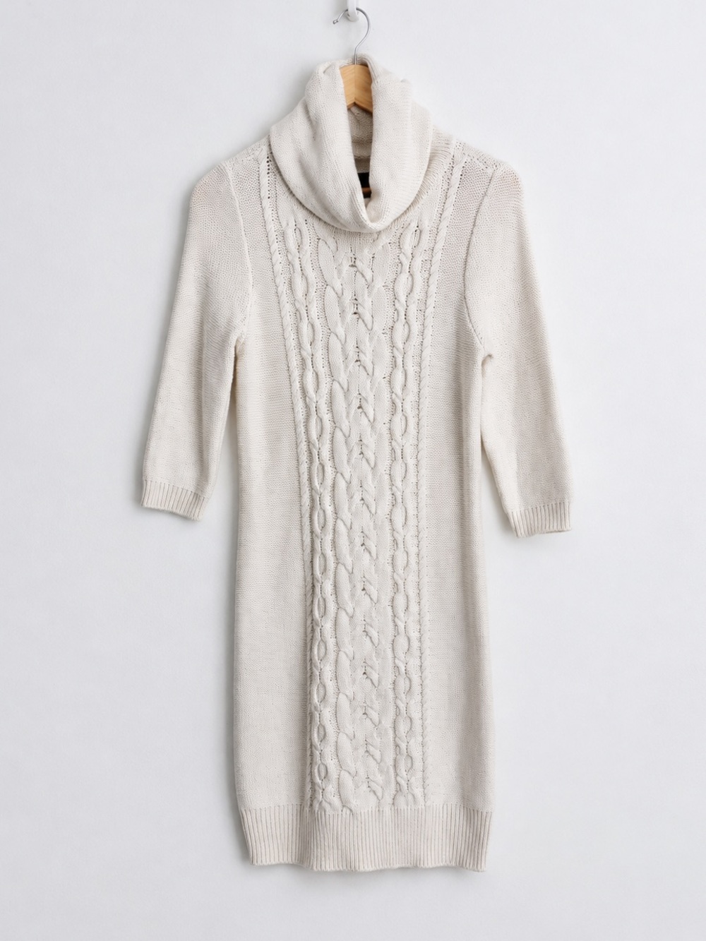 Tommy Hilfiger Cotton Cashmere Cable Knit Sweater Dress Preppy - Size M